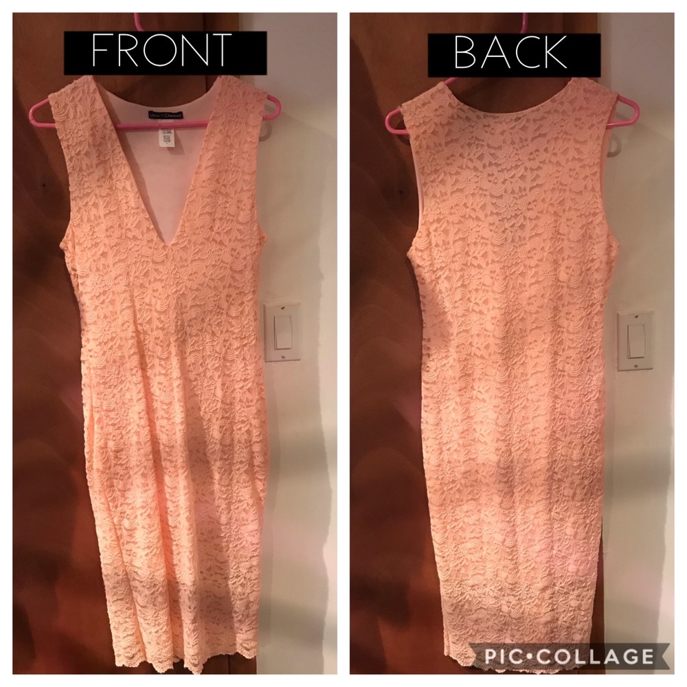 Light pink lace cocktail dress (never worn)